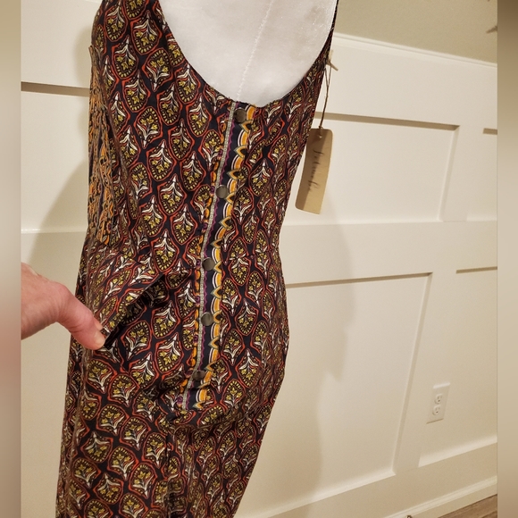 Let Me Be, Anthropologie Overall Jumper, Wide Crop Leg, Cotton, Med, NWT - Picture 8 of 16